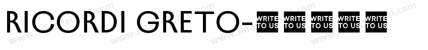 RICORDI GRETO字体转换